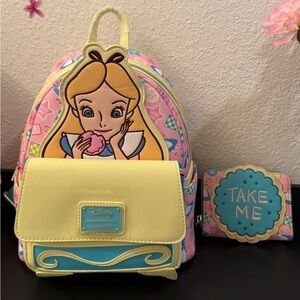 Loungefly Disney Alice in Wonderland Cookies with Take Me Cookies Wallet